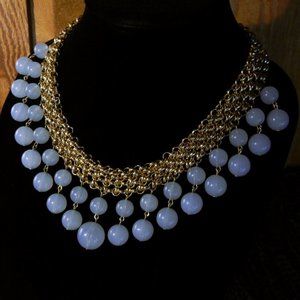 Talbots Pale Blue Opalescent Statement Necklace